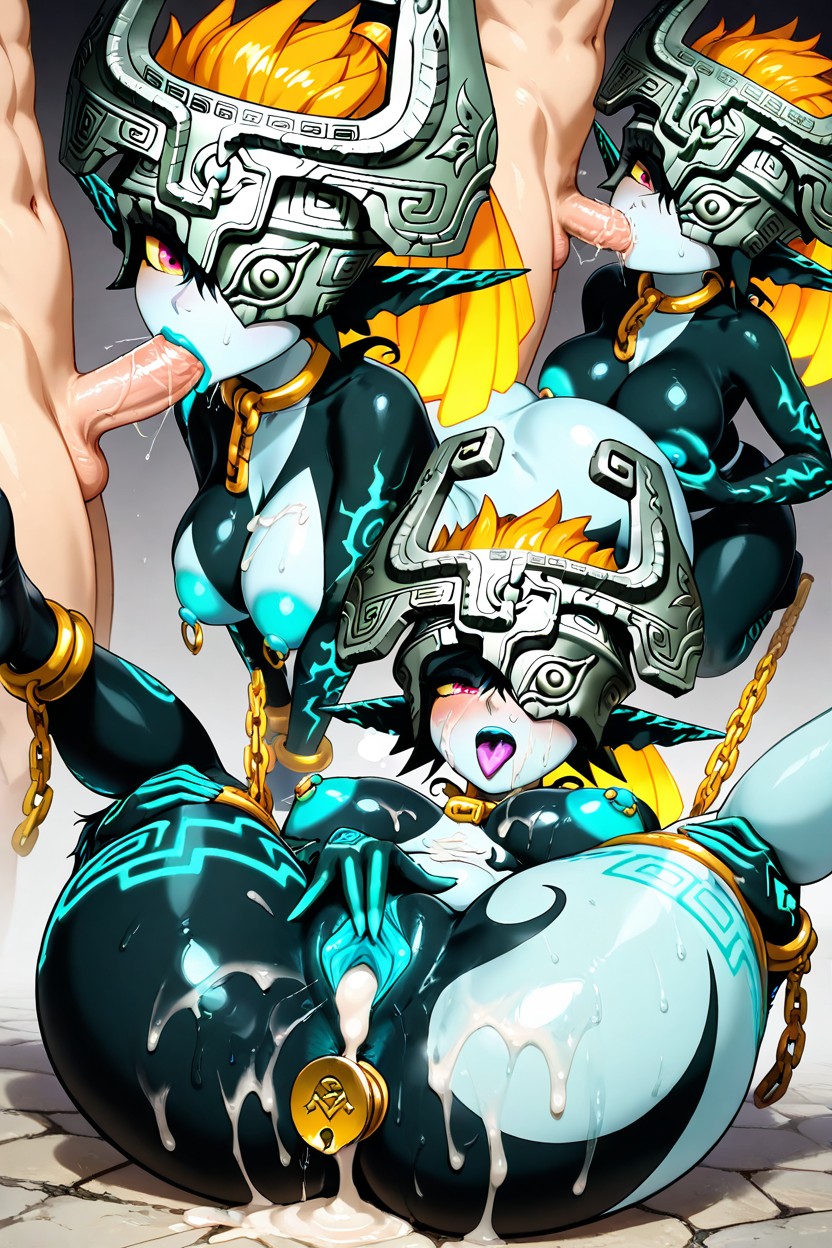 Ahego, Dripping Wet Pussy, Thick Thighs AI黃漫