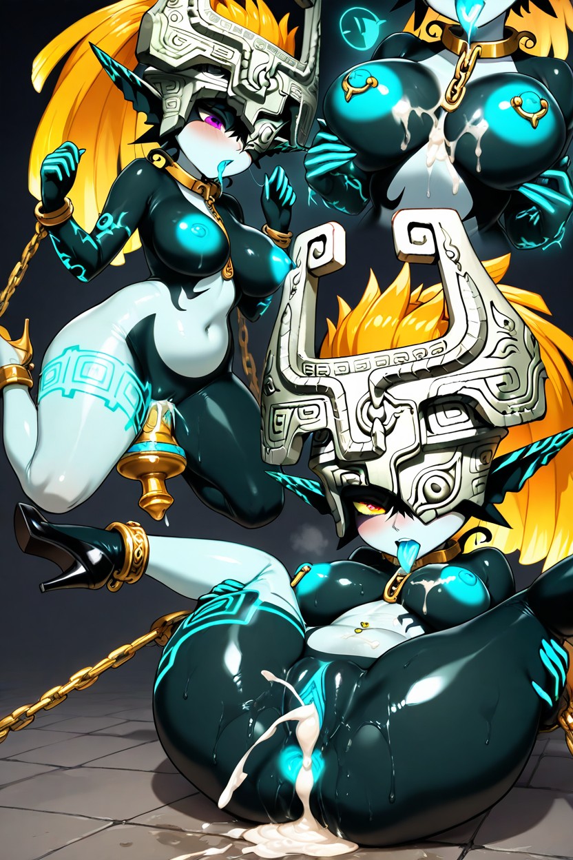 Doggystyle While Kissing, Cocksleeve, Gold Metal Collar ヘンタイAIポルノ