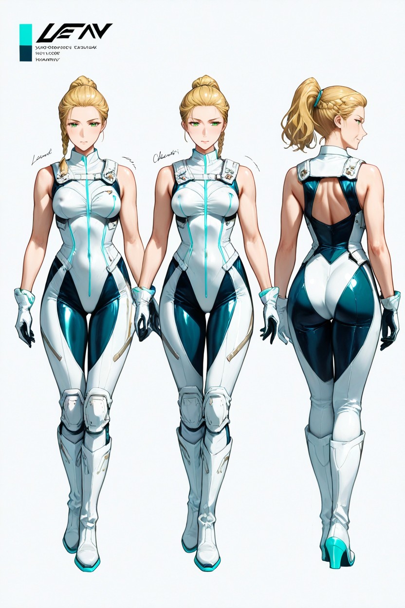 All Masterfully Refined Smooth Phalanx Faces, Green Eyes, Small Ass Hentai AI Porn