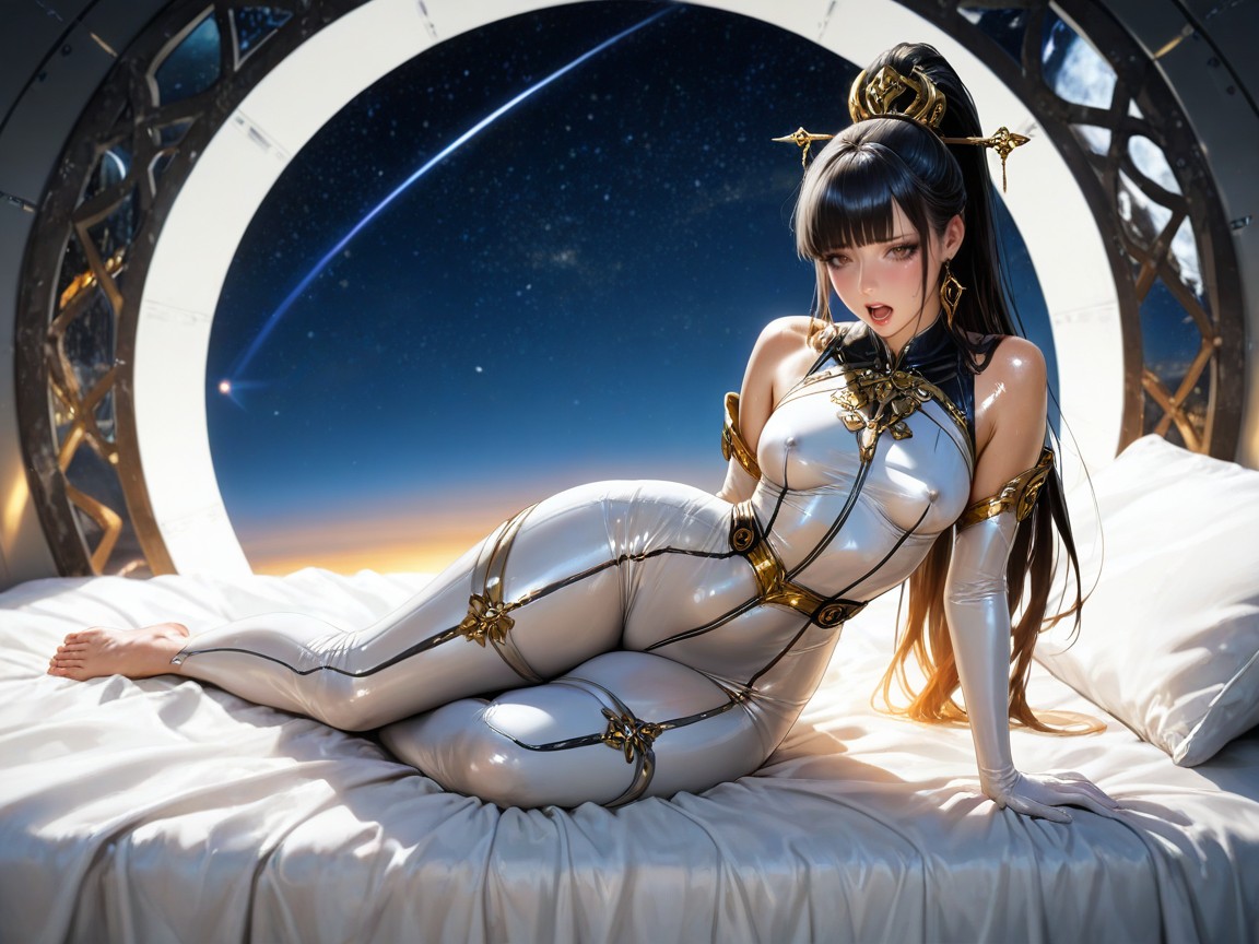 Glossy Lips, Gigantic Window, Panoramic Vista Hentai AI Porn