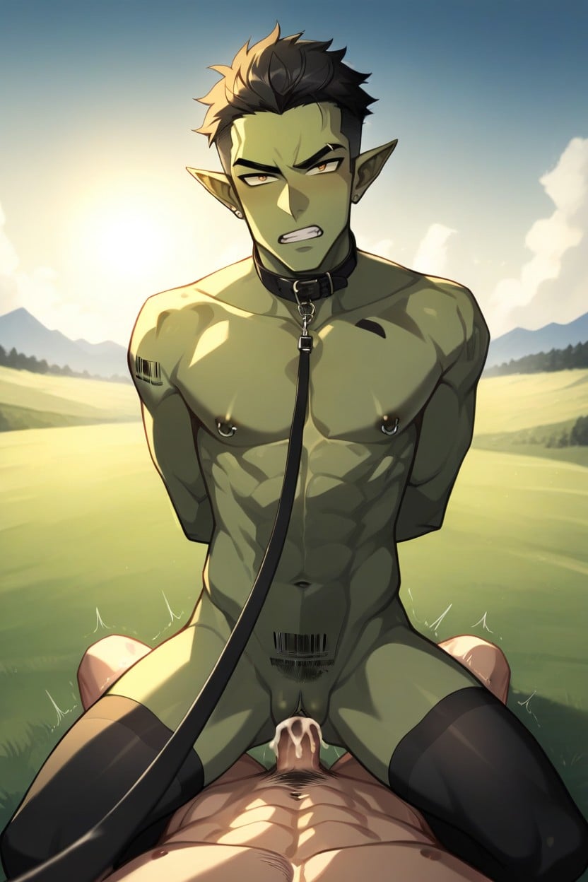 Angry, Sitting On Black Marble Stage, Mouth Agape Porno IA Gay