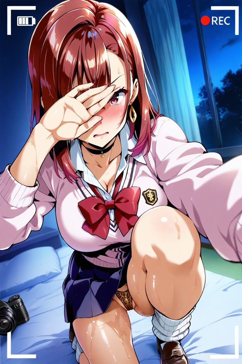 Close Up, Oiled Skin, Selfie Hentai AI Porn