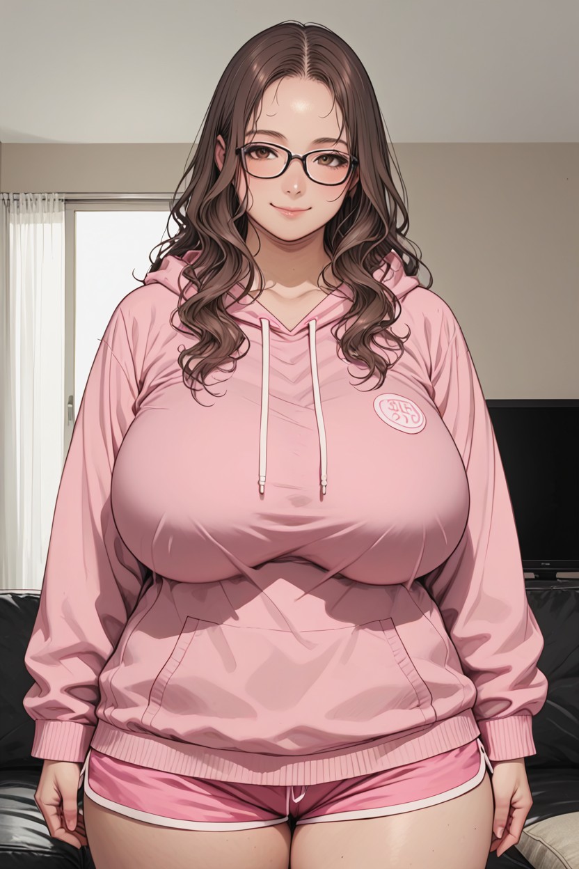 Living Room, Front View, Happy Hentai AI Porn