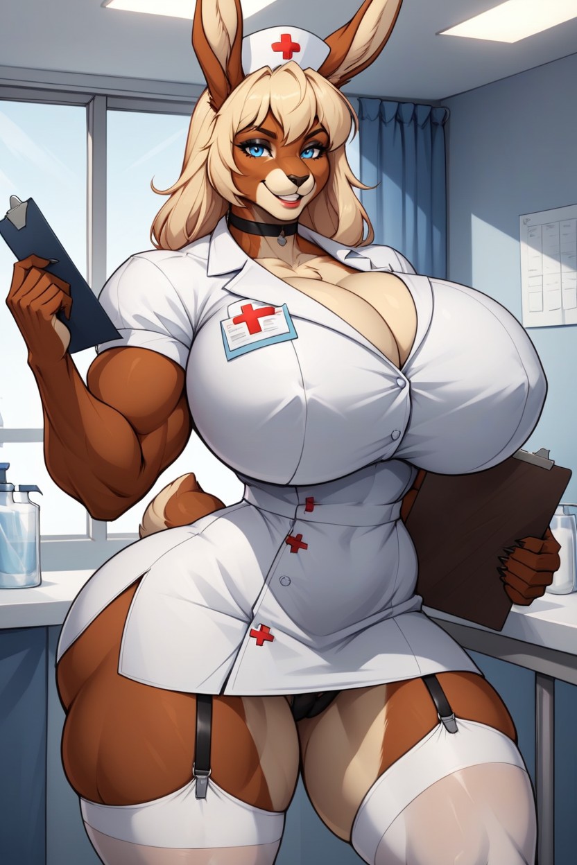 Hyper Shrink Waist, Choker, Hyper Shrink Waist Furry AI Porn