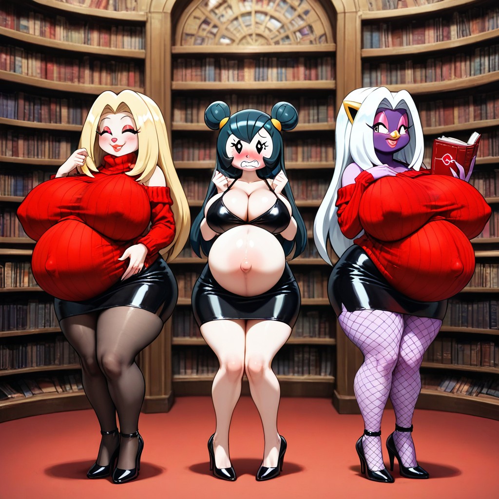 Library, Blushed, Library AI Porn