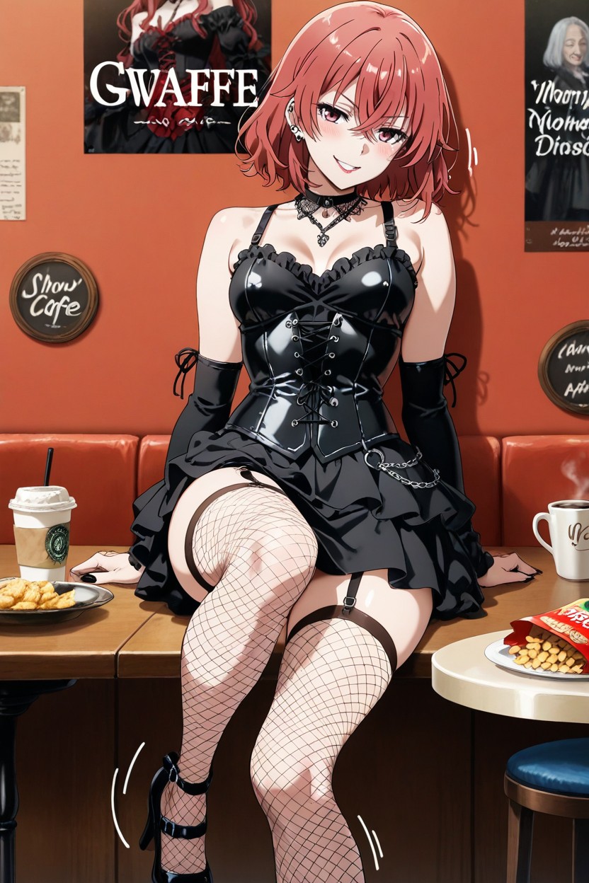 Goth, Facing The Viewer, Perfect Hentai AI Porn