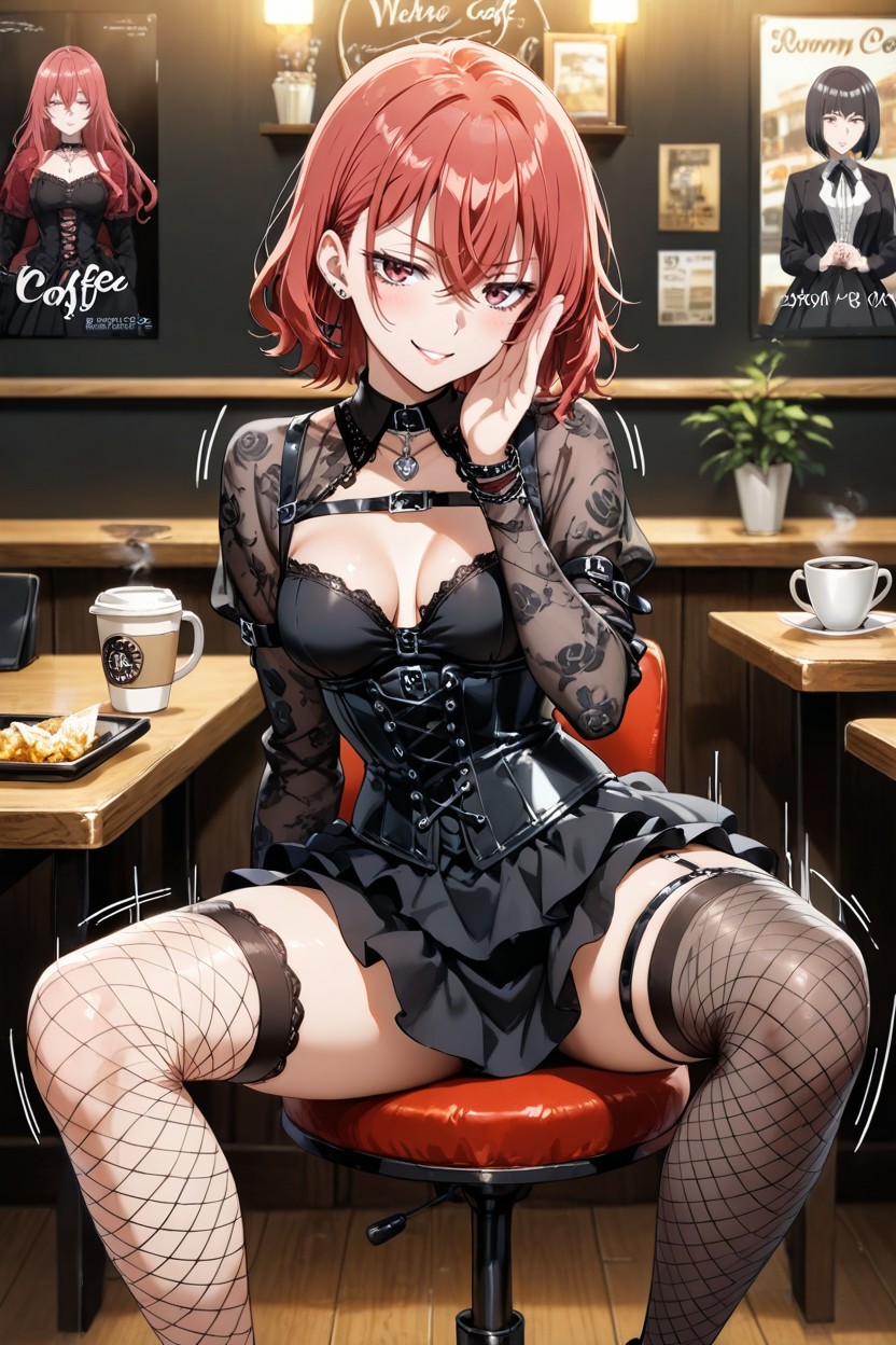 Motion Lines, Anime Features, Woman Body Hentai AI Porn