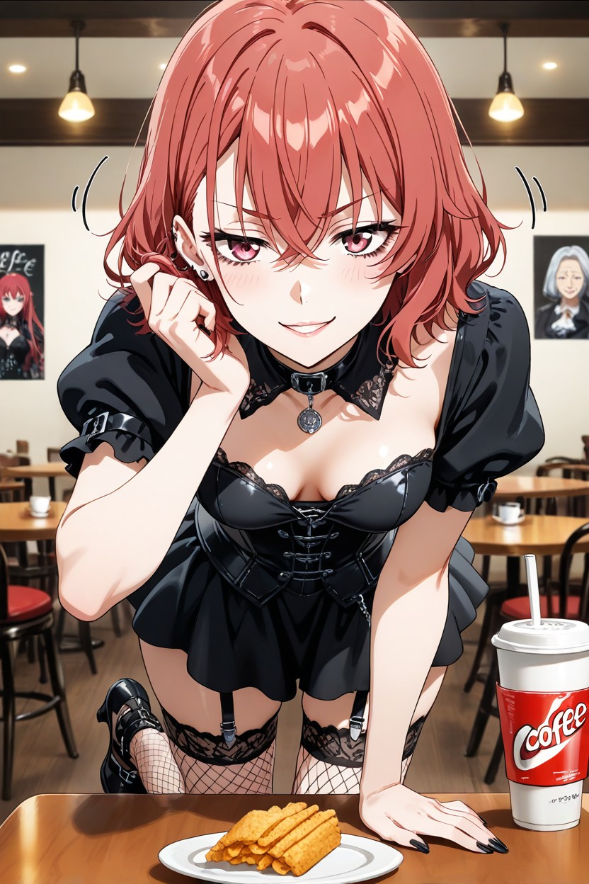 Red Hair, Close, In A Café Hentai AI Porn