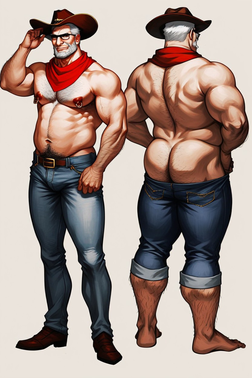 High Detail, A Standing, Foulard Porno IA Gay
