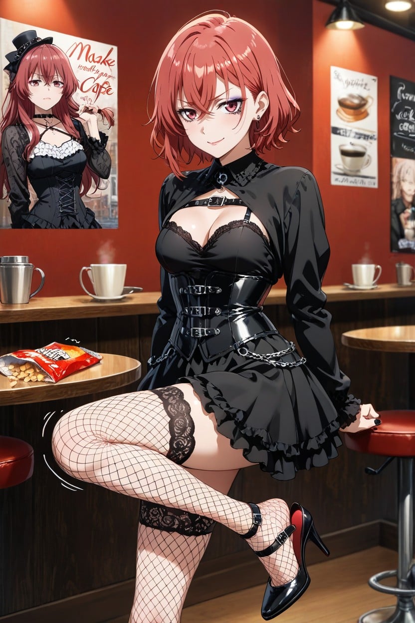 Cafe, Facing The Viewer, Face Hentai AI Porn