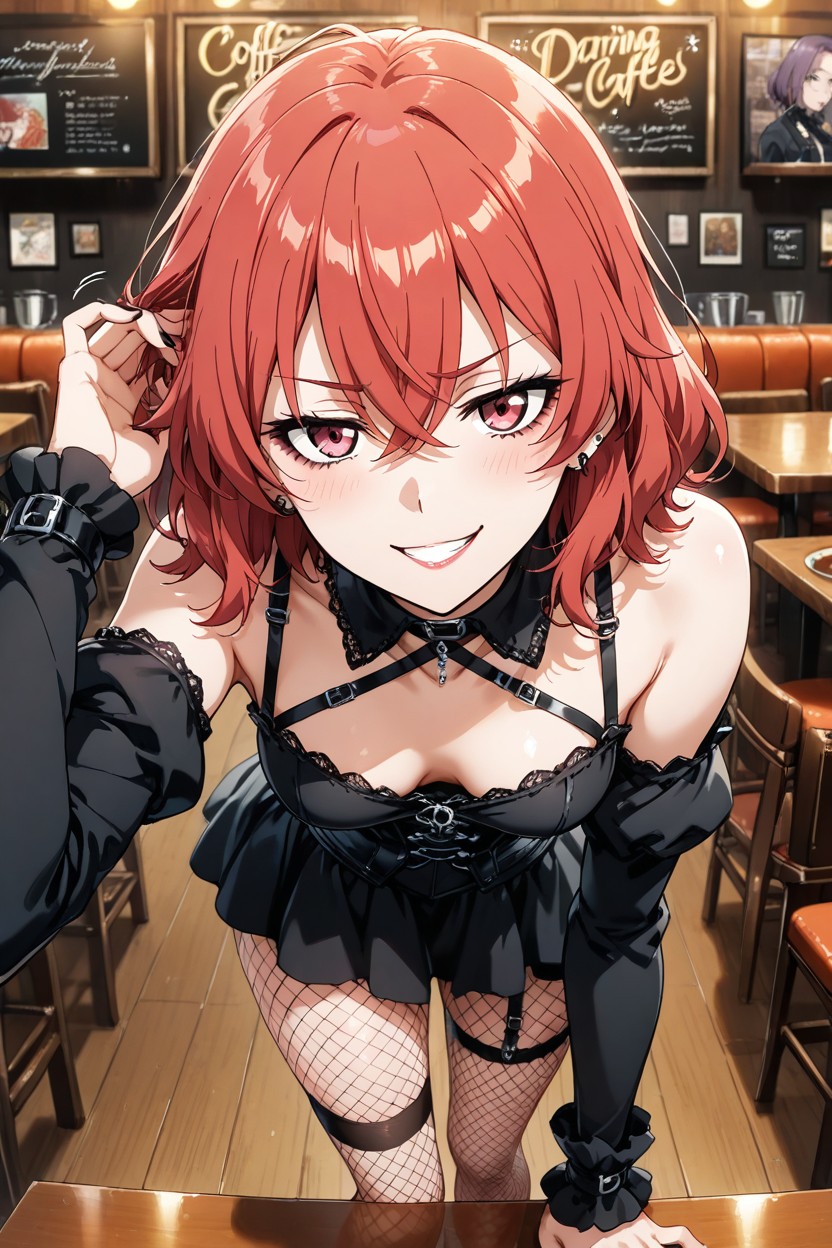 Face, Red Eyes, Short Length Hentai AI Porn
