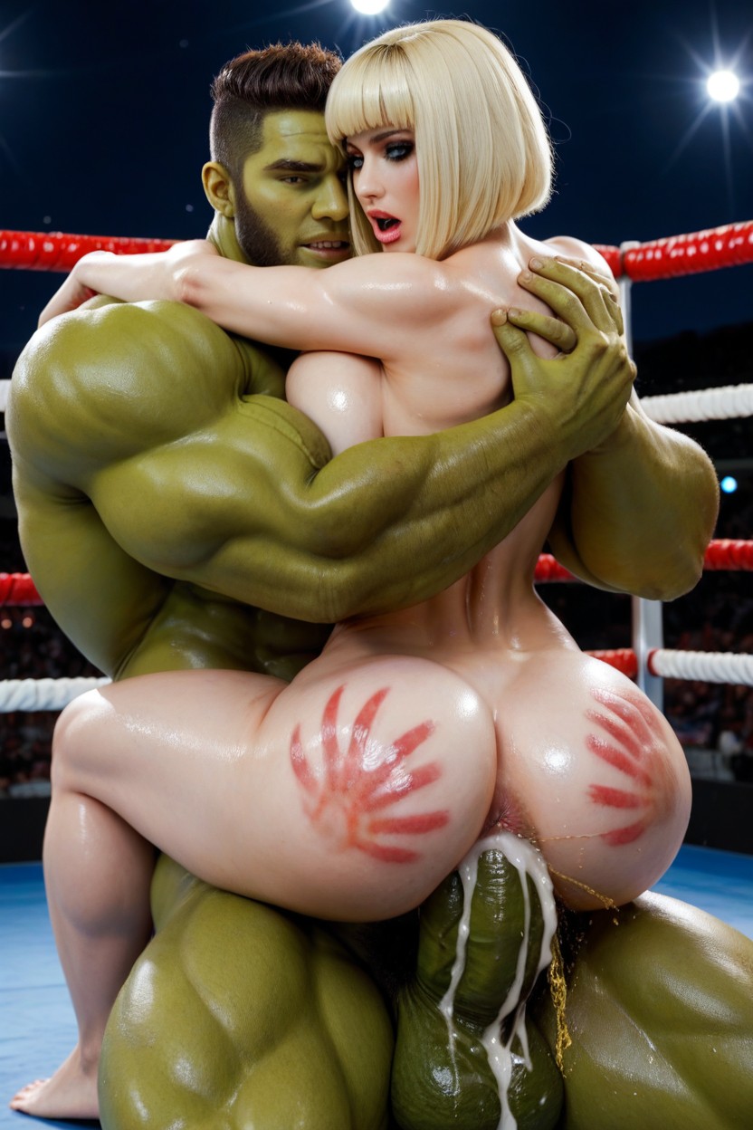 Hulk Sitting On Floor, Anal Sex, Night AI Porn