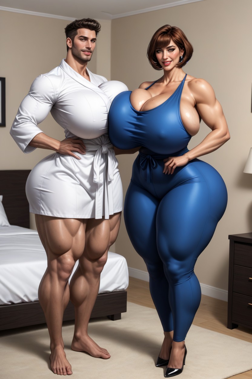 Massive Ass, Extremely Large Ass, Bedroom AI Porn