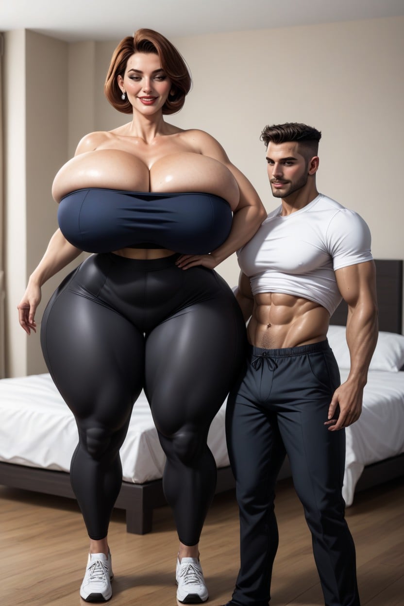 Form Fitting Clothes, Handsome Bodybuilder Man, Thick Thighs AI Porn