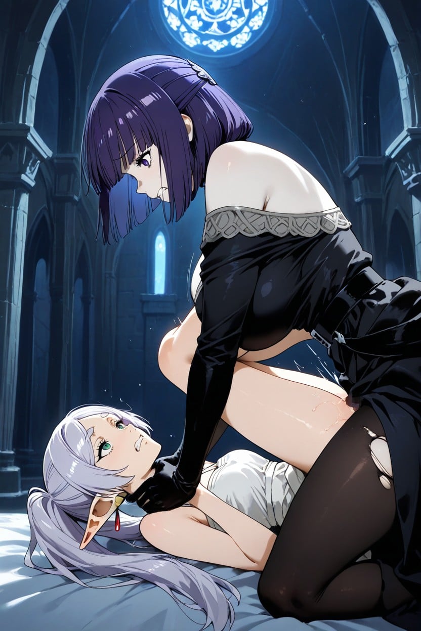 Deep Anal Penetration, Hard Sex, Side View Hentai AI Porn