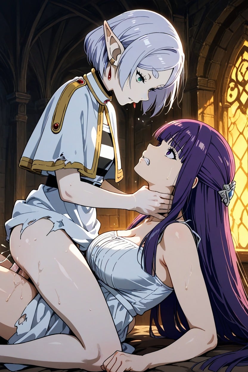 Frieren Futa, Side View, Japanese Hentai AI Porn