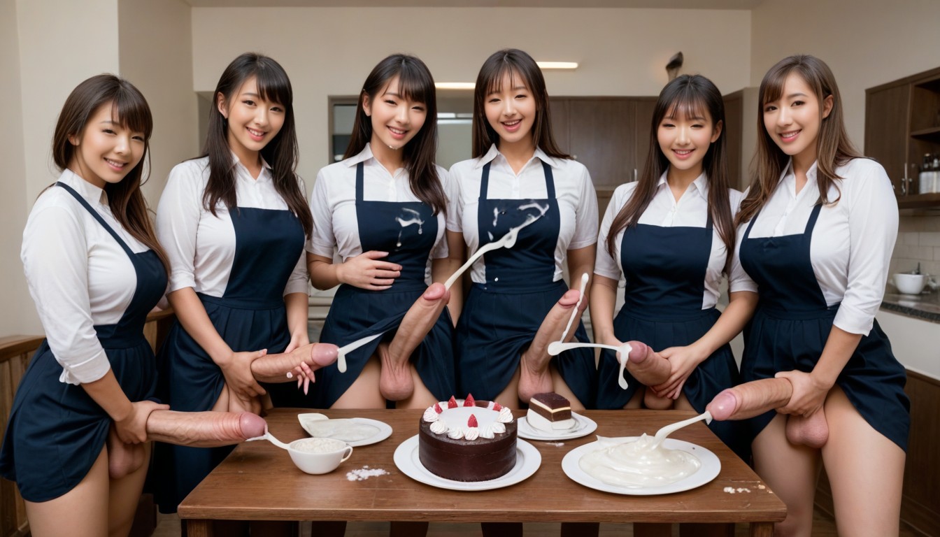 Laughing, 18+, Cum On Plate ニューハーフAIポルノ