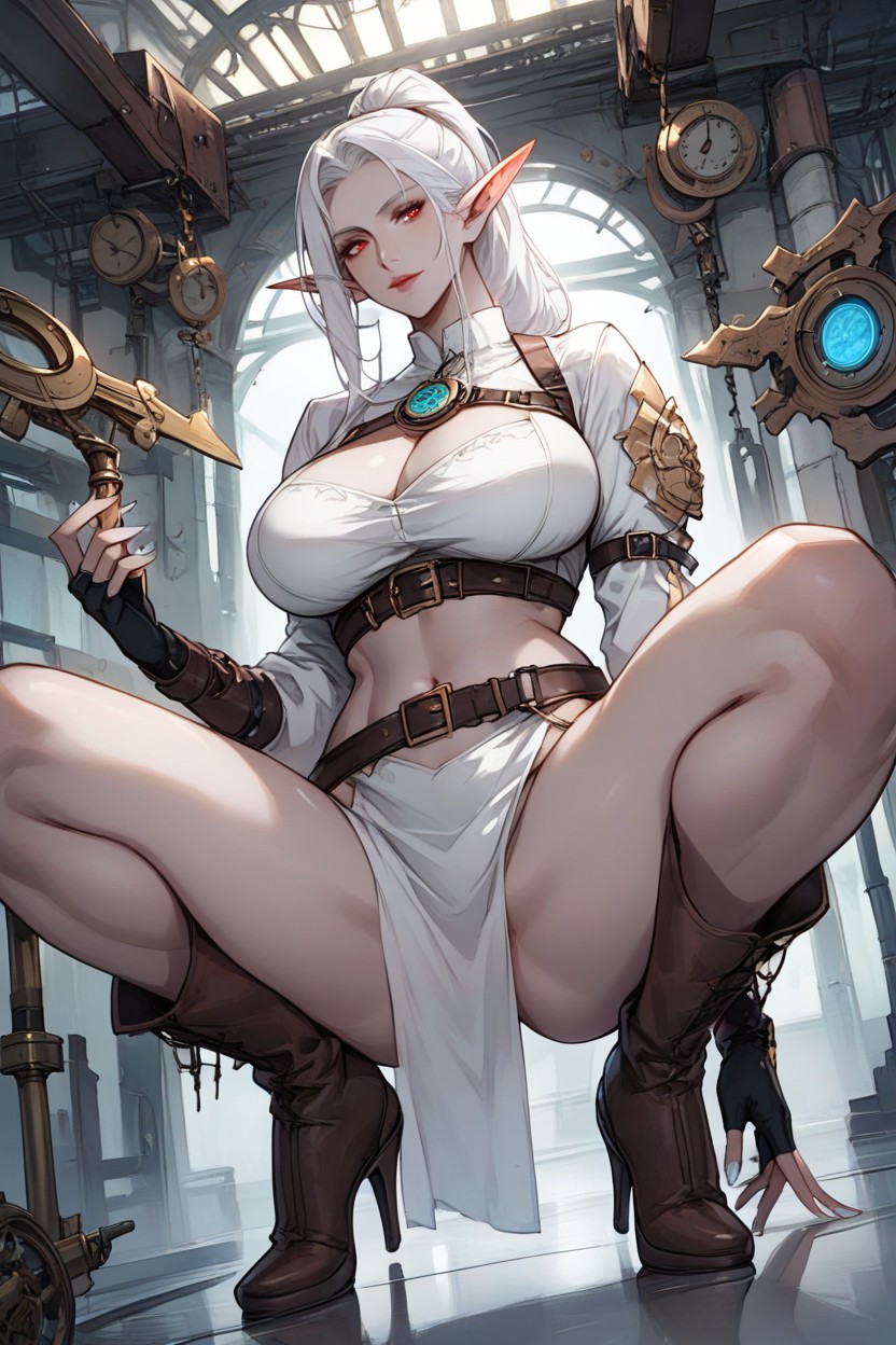 Rounded Breast, Evil Looking, Crop Top AI Porn