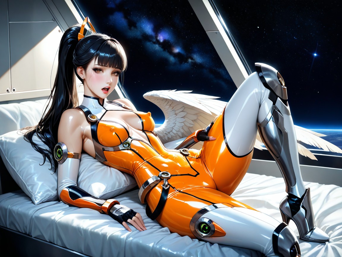 Sleek Circular Futuristic Space Station Room, Cinematic, Massive Eyes Hentai AI Porn