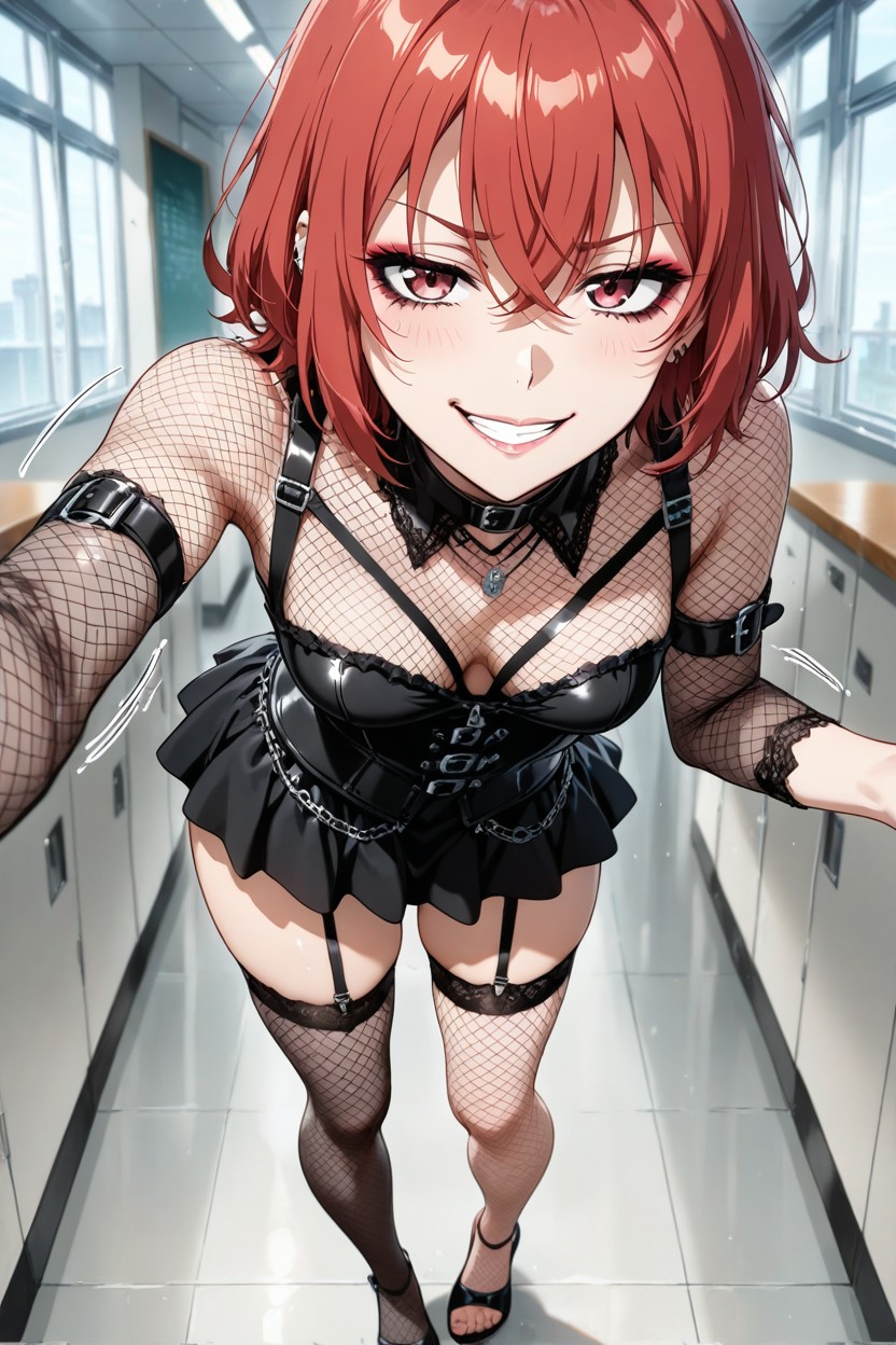 Horny Face, Gothic Clothing Without A Corset, Anime Coloring Hentai AI Porn