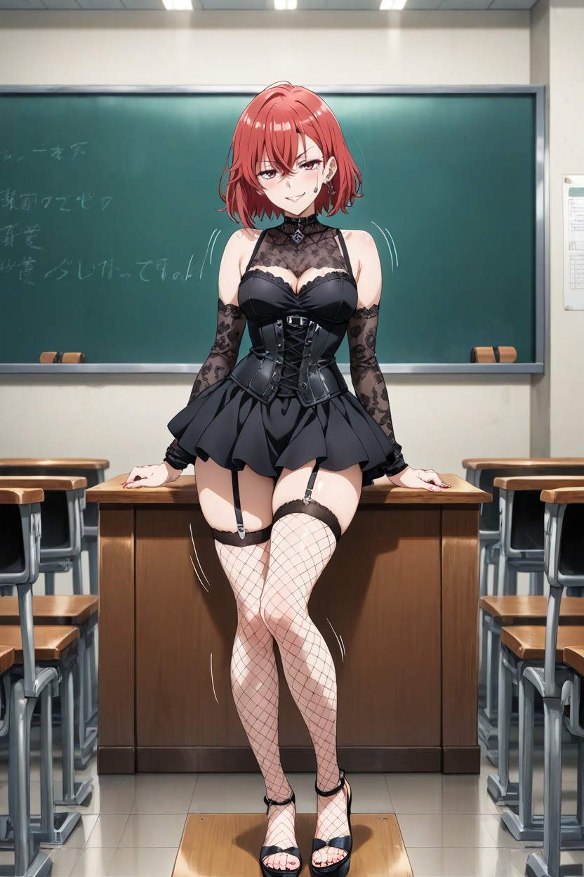 Emphasis On The Face, Classroom, Anime Coloring Hentai AI Porn