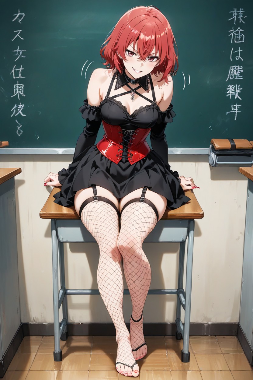 Motion Lines, Anime Features, Goth Hentai AI Porn