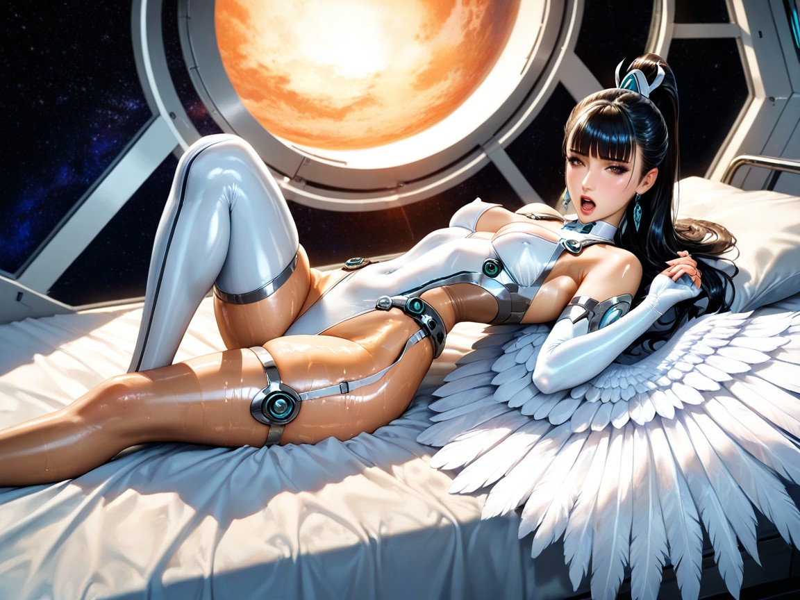 Soft Padded Bed, Oiled Clothes, Horny Hentai AI Porn