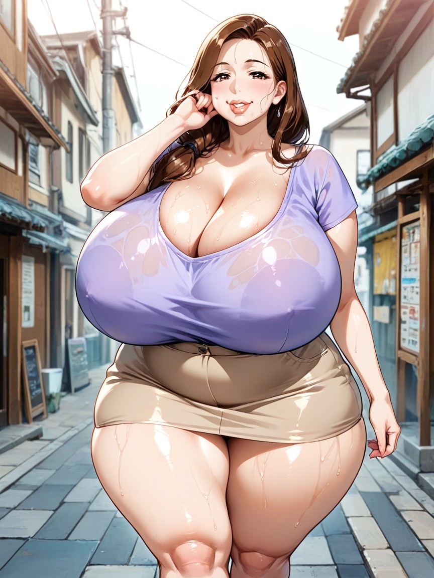 Breast Expansion, Walking, Gigantic Ass AI Porn