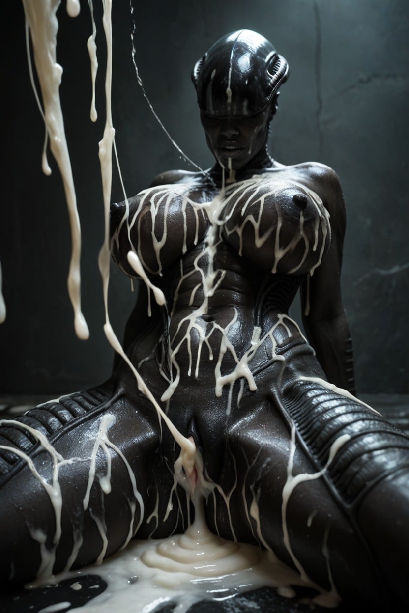 Excessive Messy Cum, Excessive Cum Drenched In Cum, Massive Creampie AI Porn