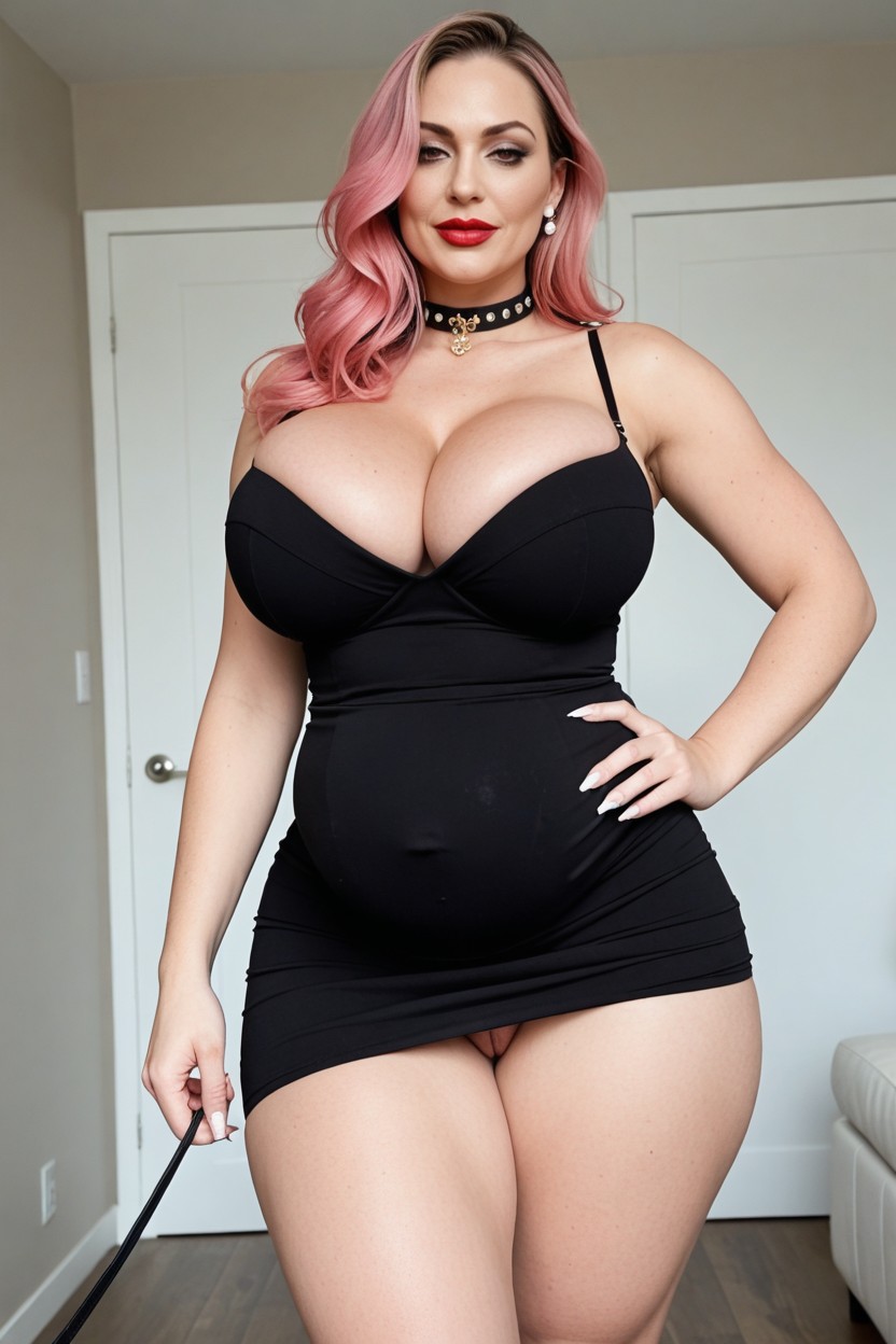 Ass Wider Than Waist, Nipple Piercing, Thick Thighs AI Porn