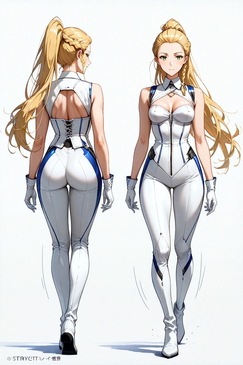 Front View, Tight Ponytail, Walking Hentai AI Porn