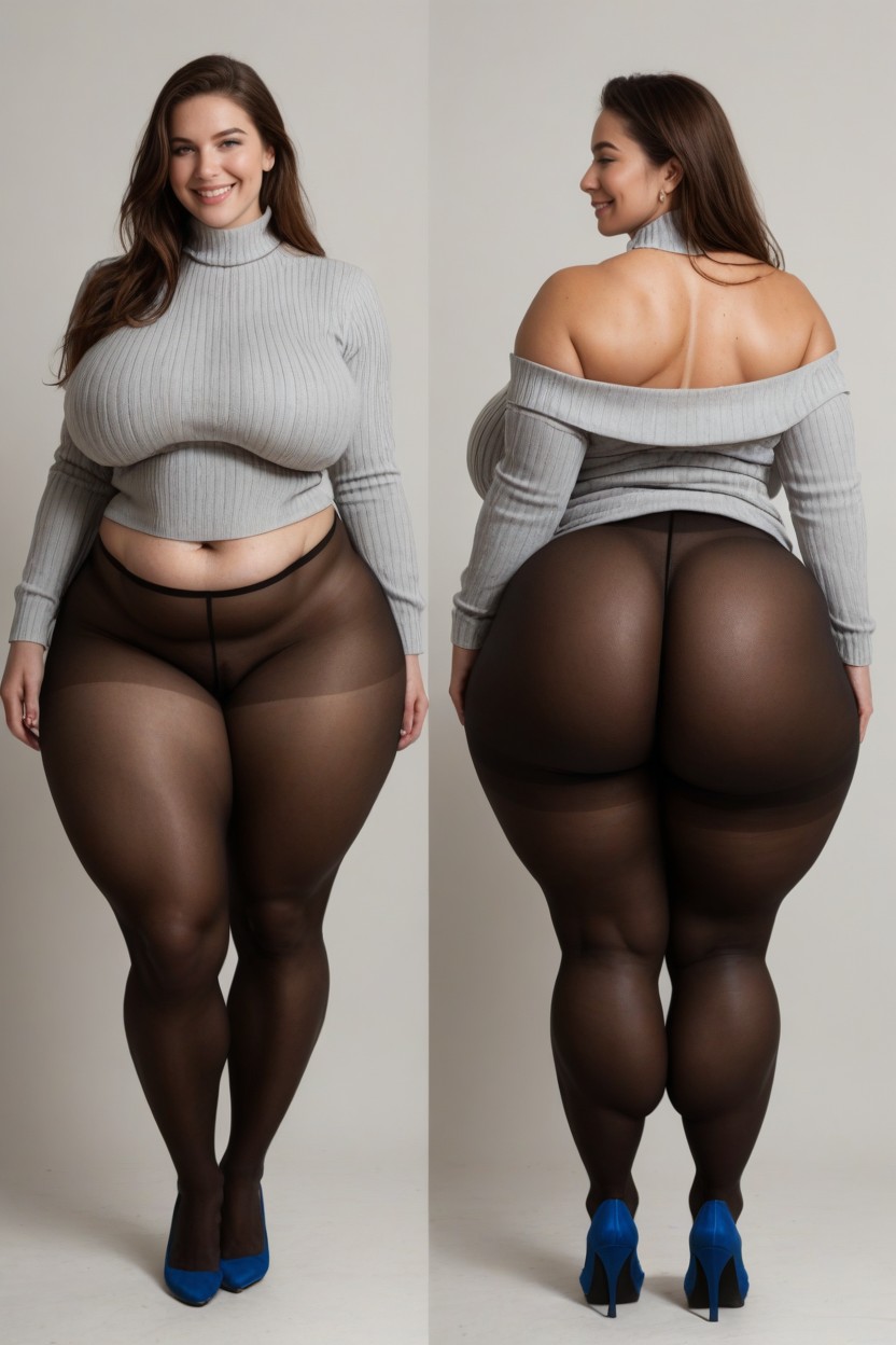 Giant Thighs, Saggy Stomach, Overflowing Cleavage AIエロ