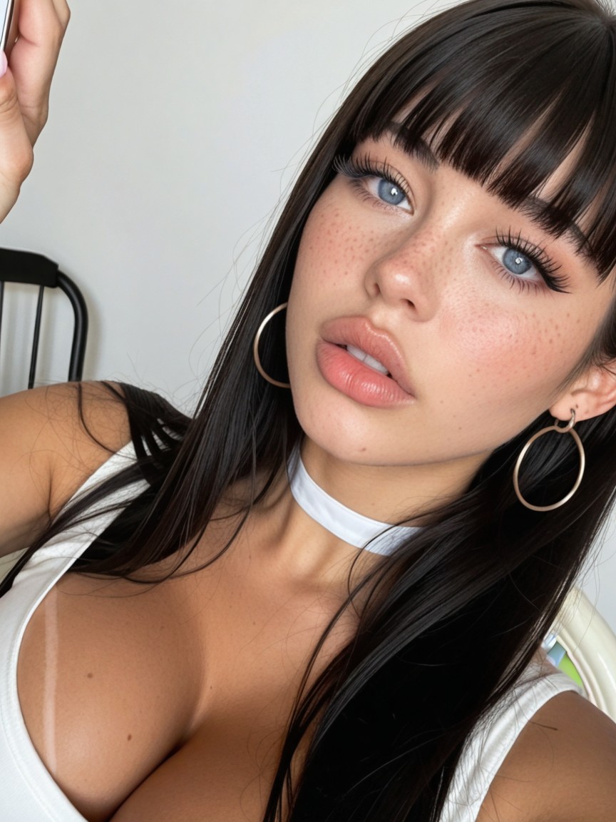 Ultra Long Hair, Excessively Long Hair, Tan Lines AI Porn