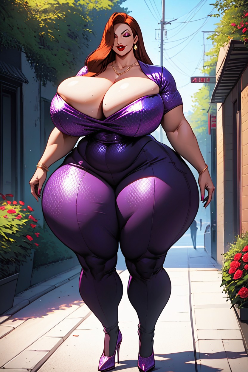 Happy, Huge Thighs, Milf Hentai AI Porn