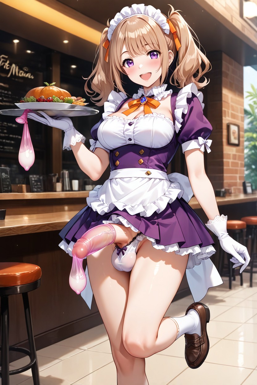 Side View, Futanari, Medium Breasts Hentai AI Porn