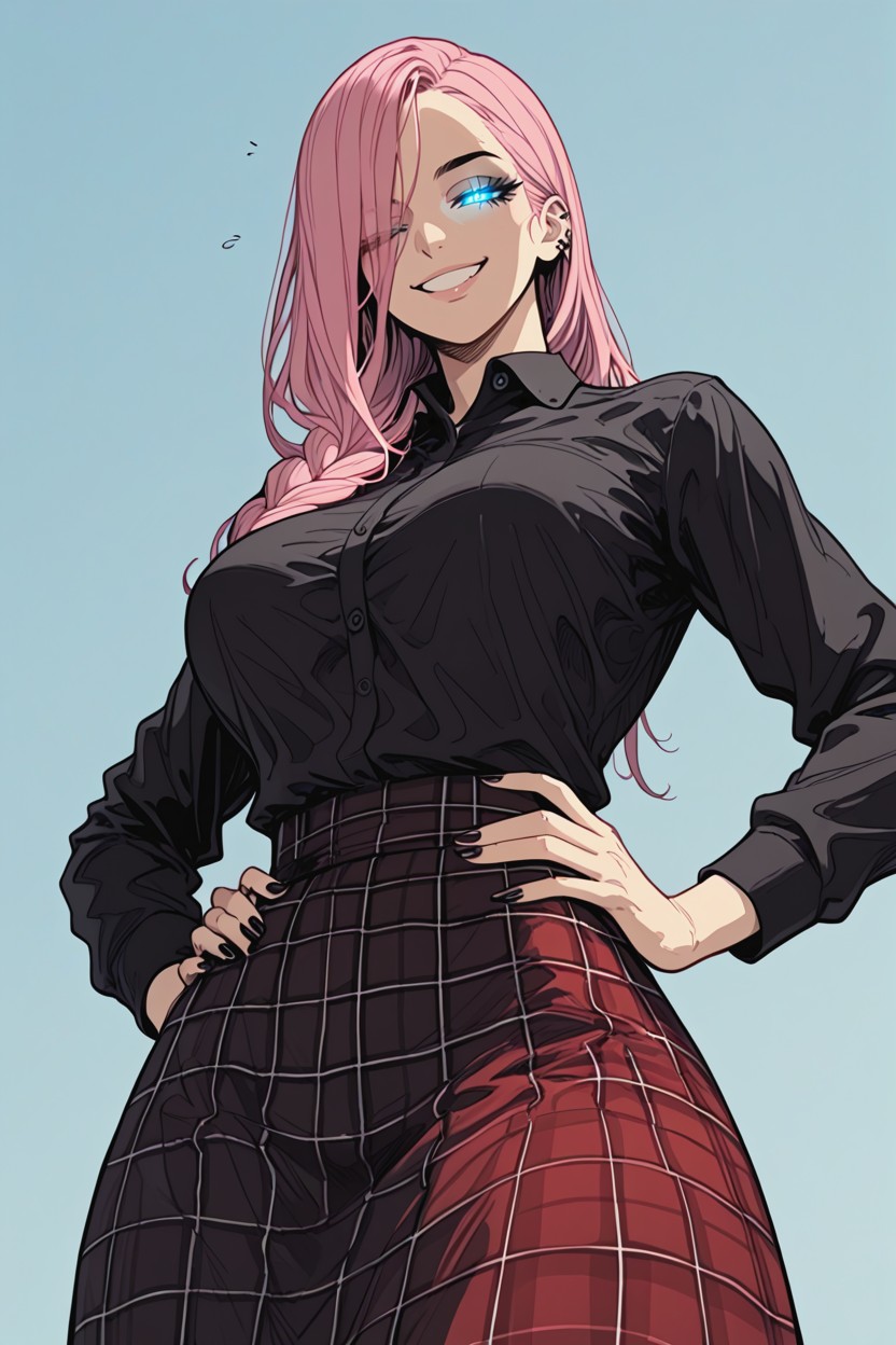 Pink Hair, Formfitting Clothes, 25+ Hentai AI Porn