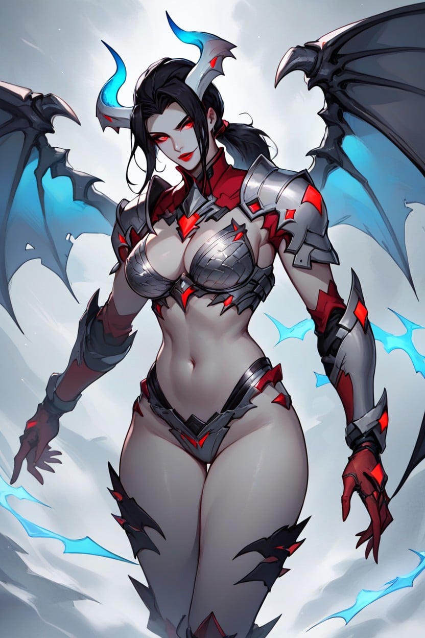Red Eyes, Amazing Quality, Dynamic Side Profile Pose Hentai AI Porn