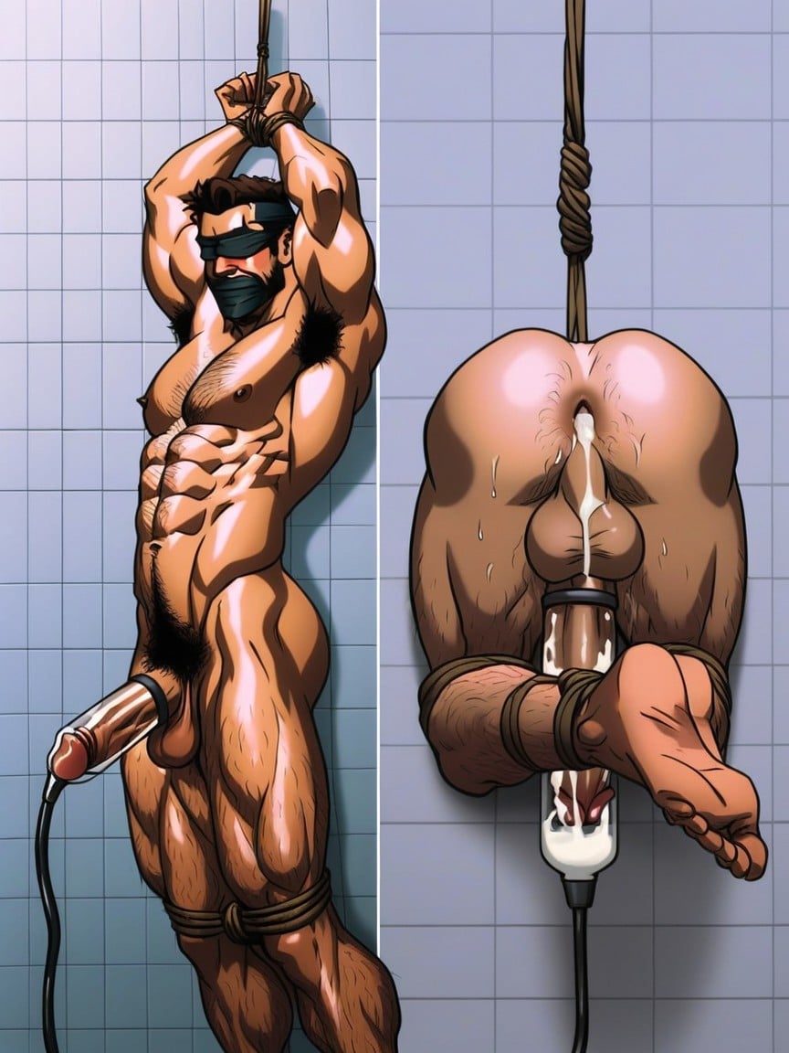 Detailed, Tremble, Wet Skin Pornografia gay com IA