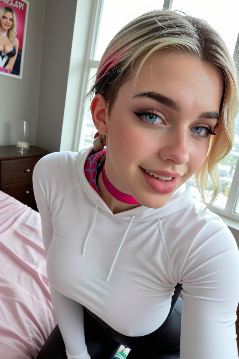 Perfect Eyes, American, Spider Gwen Cosplay AI Porn