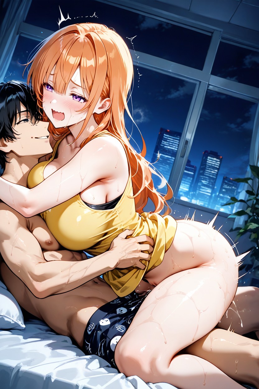 High Resolution, Saiba Asahi, Cowgirl Sex Position، Vaginal Sex Hentai AI Porn
