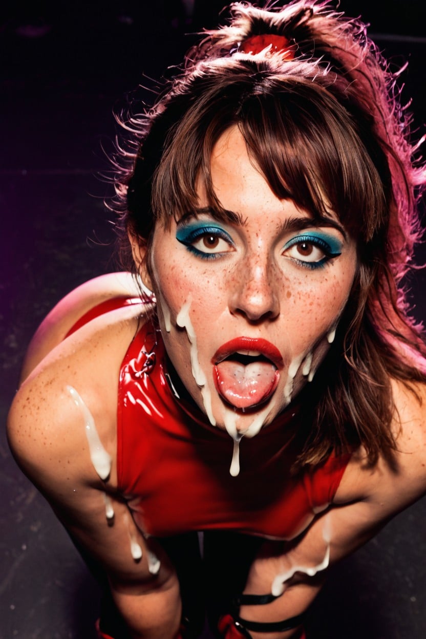 Rave Outfit, Perfect Anatomic Body, Messy Hair AI Porn