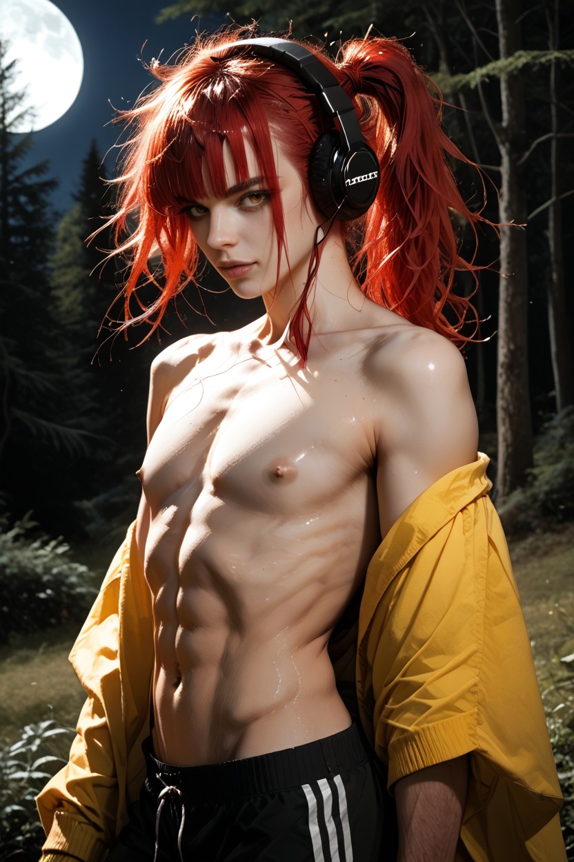 Topless, Fluffy Hair, Textured Hair AI同性戀黃片