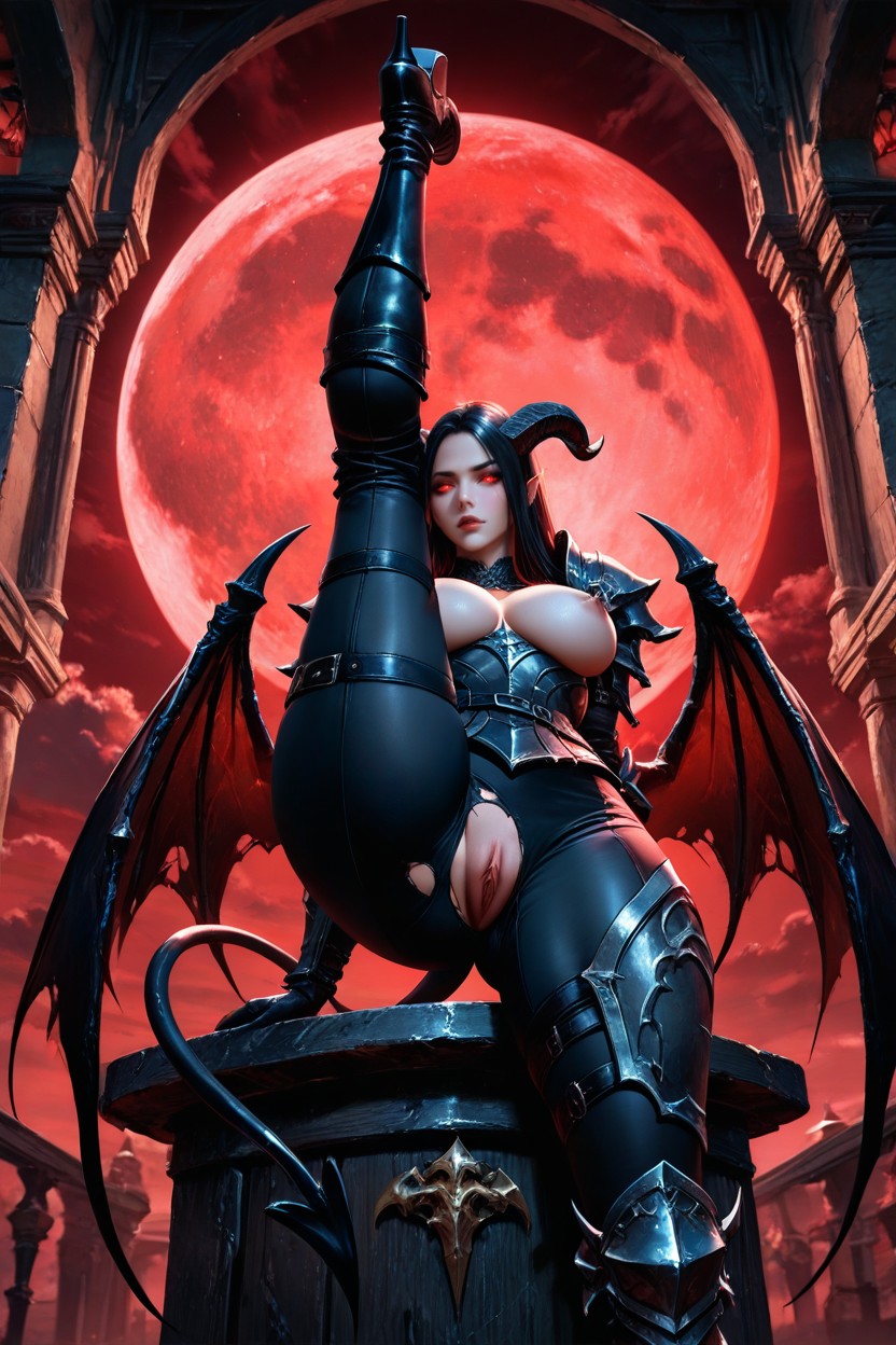 Topless, Lean Body, Demon Tail AI Porn