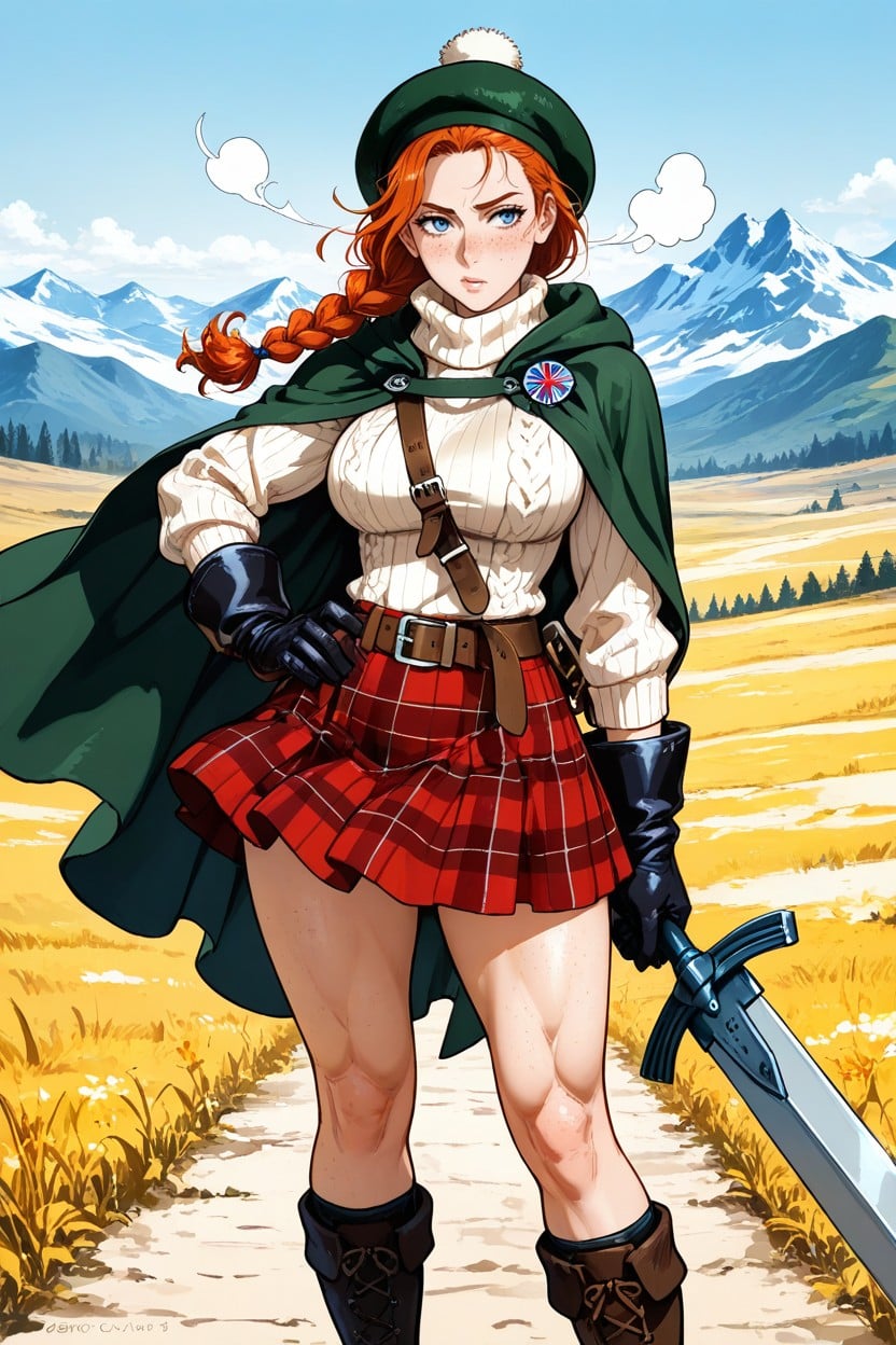 Fit, Freckles, Braid Hentai AI Porn