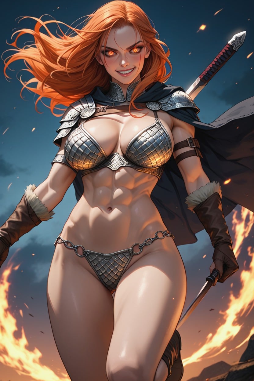 Thick Eyelashes, Brown Gloves, Sexy Legs Hentai IA