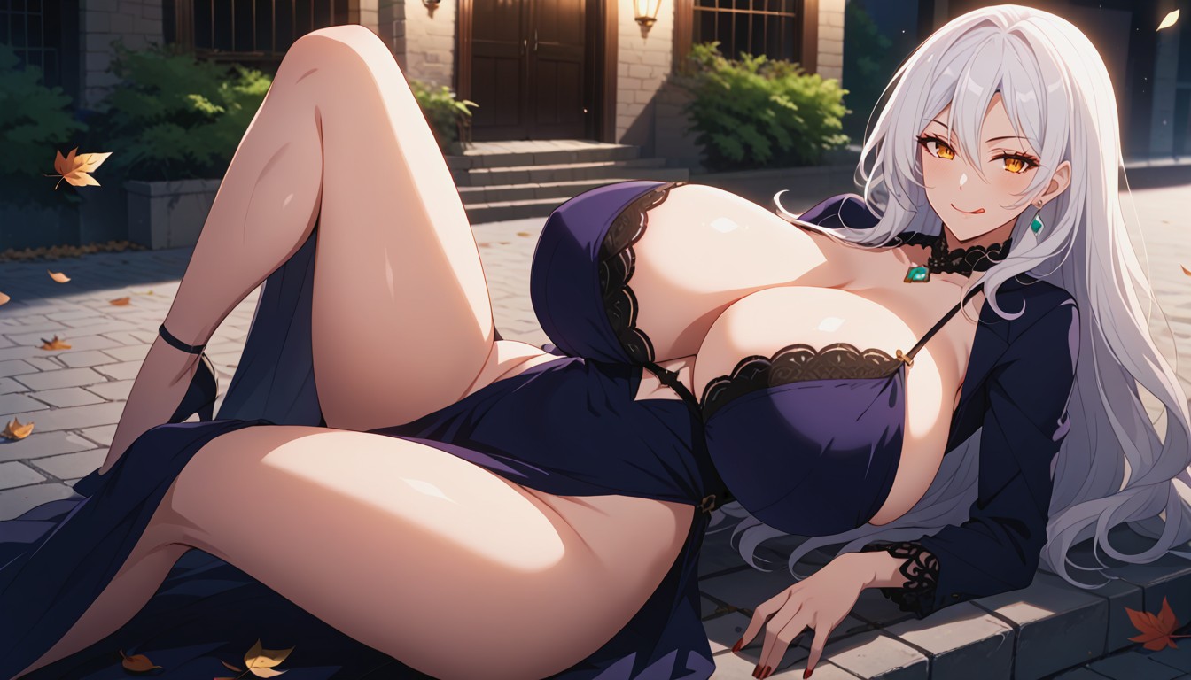 Smirk, White Hair, 18+ Hentai AI Porn