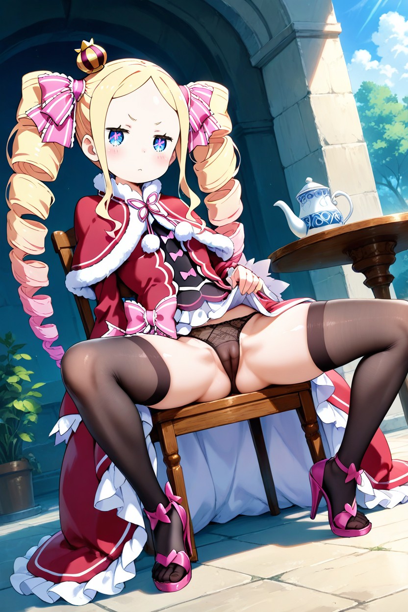 Lying Down State, Beatrice From Re Zero, Lifted Up Her Dress Hentai AI Porn