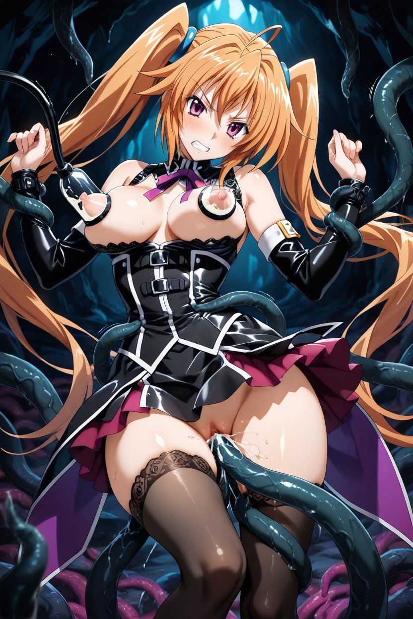Tentacle Restraints, Milking Machine, Motion Lines Hentai AI Porn