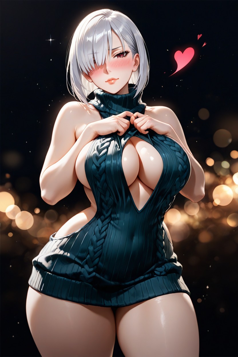 Wide Hips, Curvy Figure, Shy Hentai AI Porn