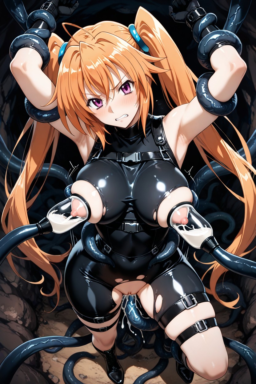 Black Tentacles Grabbing Waist, Milking, Tentacles Grab The Thigh Hentai AI Porn